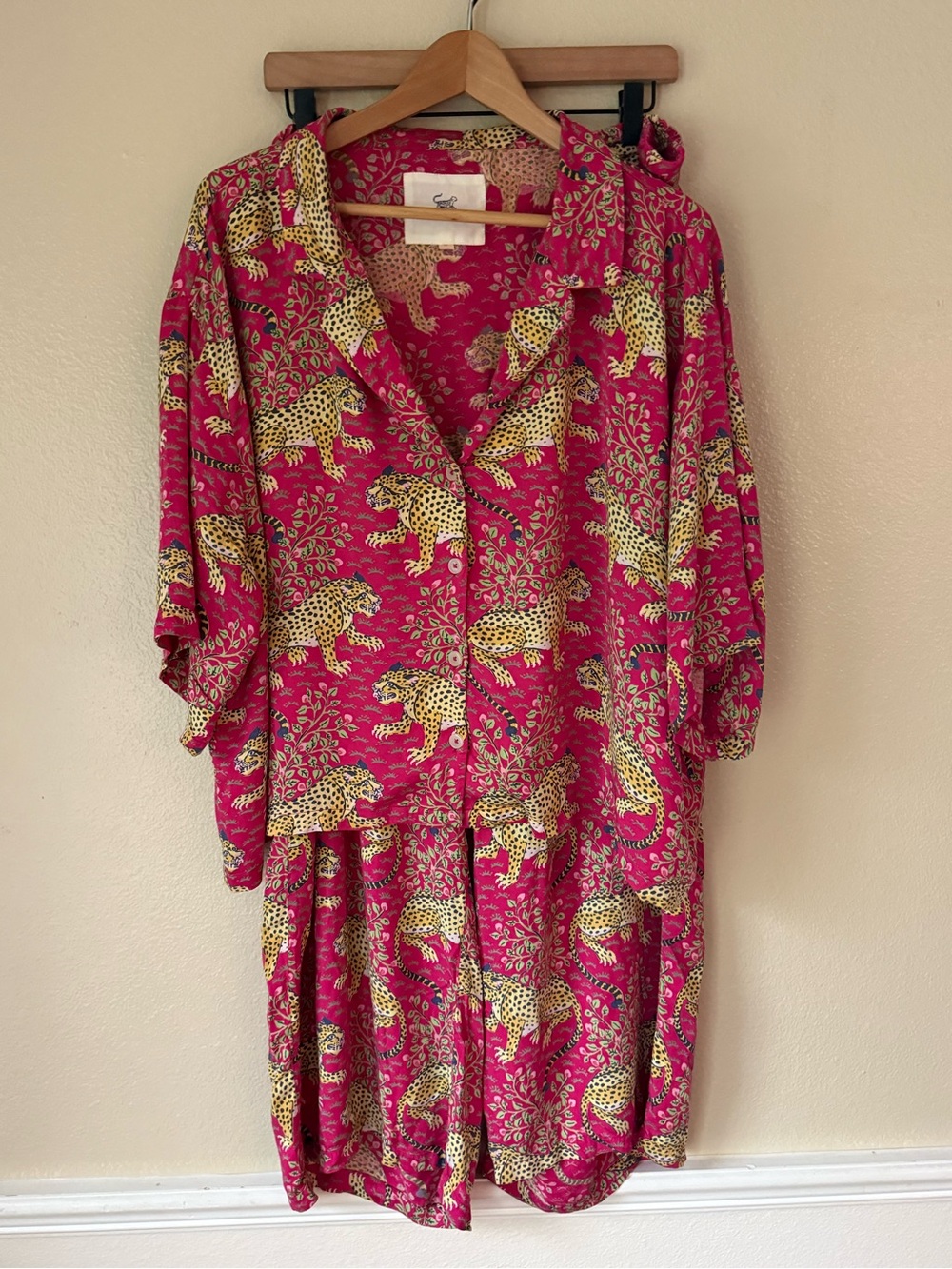 Printfresh Pink and Yellow Leopard Print Pajamas